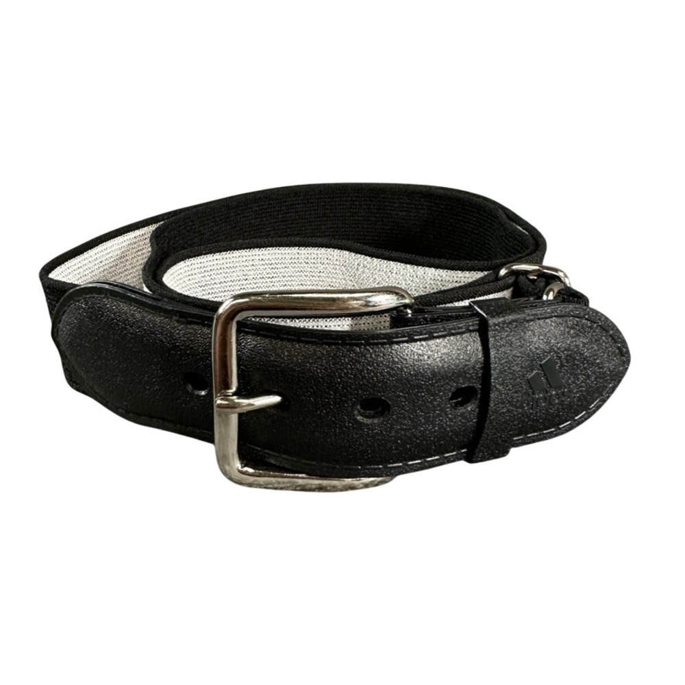 Adidas Mens Braided Elastic Golf Belt Black Silver Buckle Adjustable